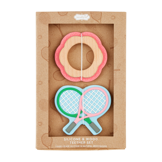 Tennis Silicone Teether Set
