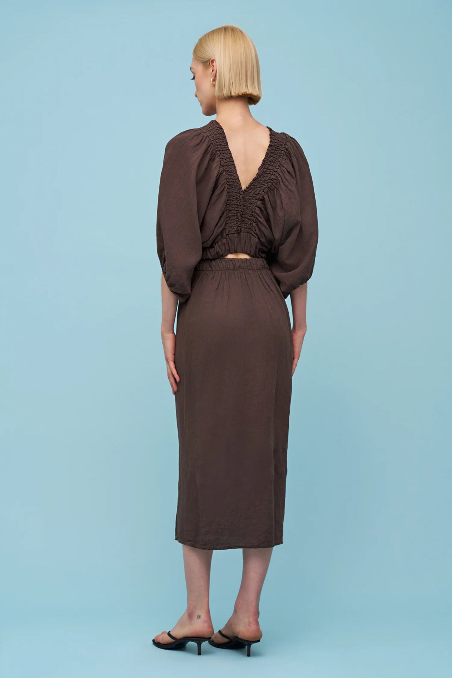 ASTRID 1099I91 LIN LS RUCH TOP