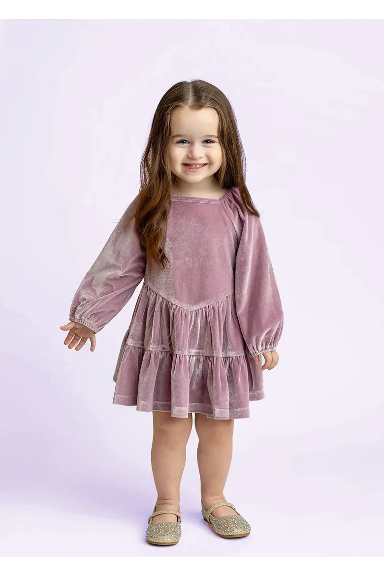 CHUMS 8187 VELV TIERED DRESS