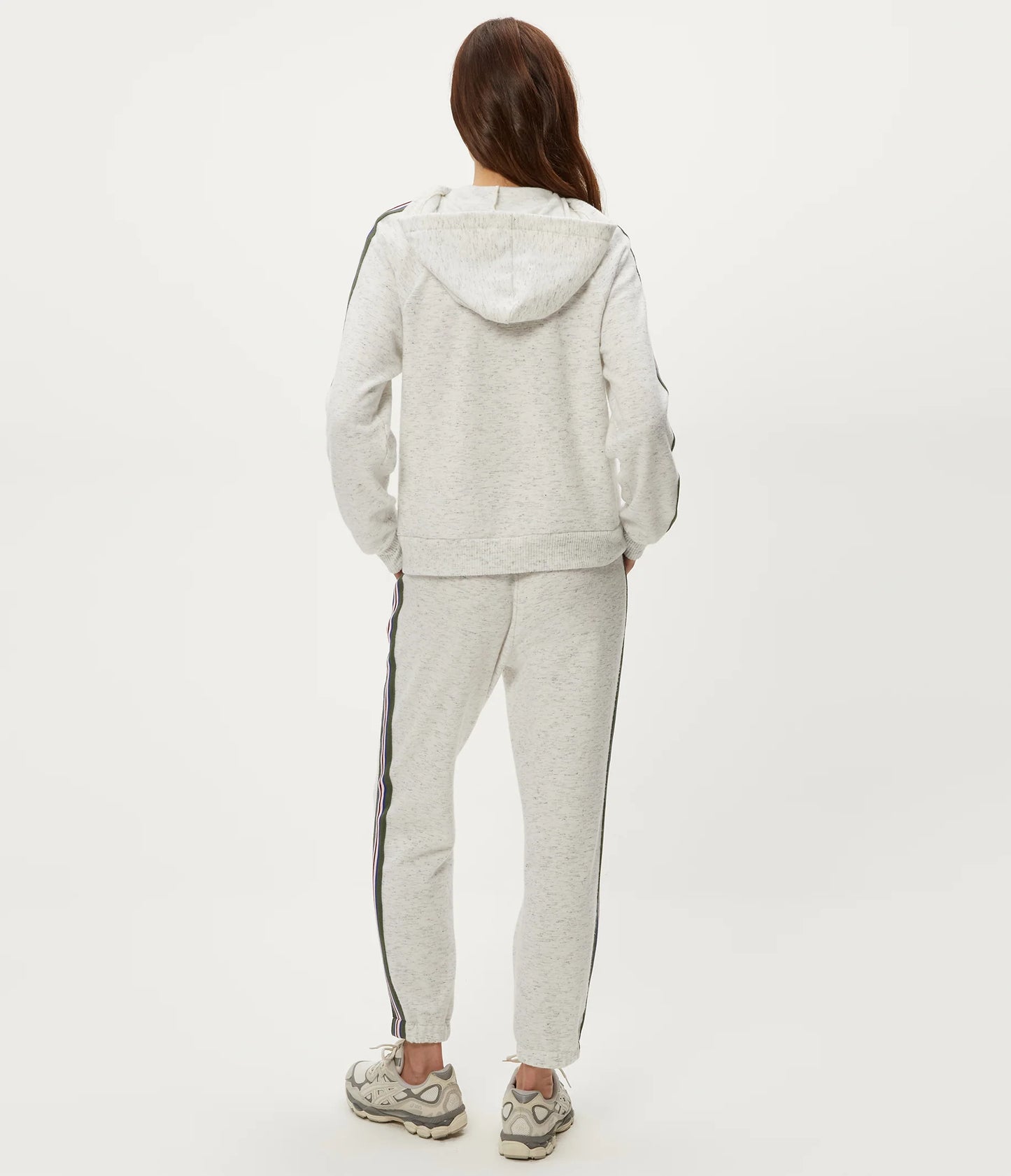 MS 22013 STRIPE HTHR HOODIE