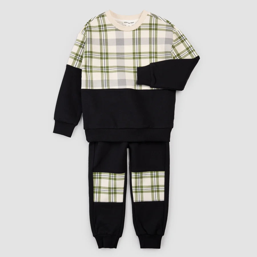 MILES PLAID SWEAT SET