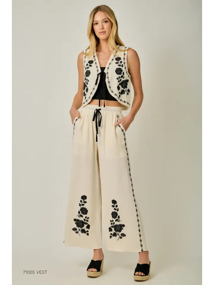 MTREE 71008 EMB GAUZE PANT