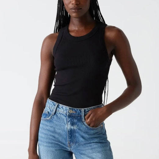 Michael Stars Wide Binding Crop Tank