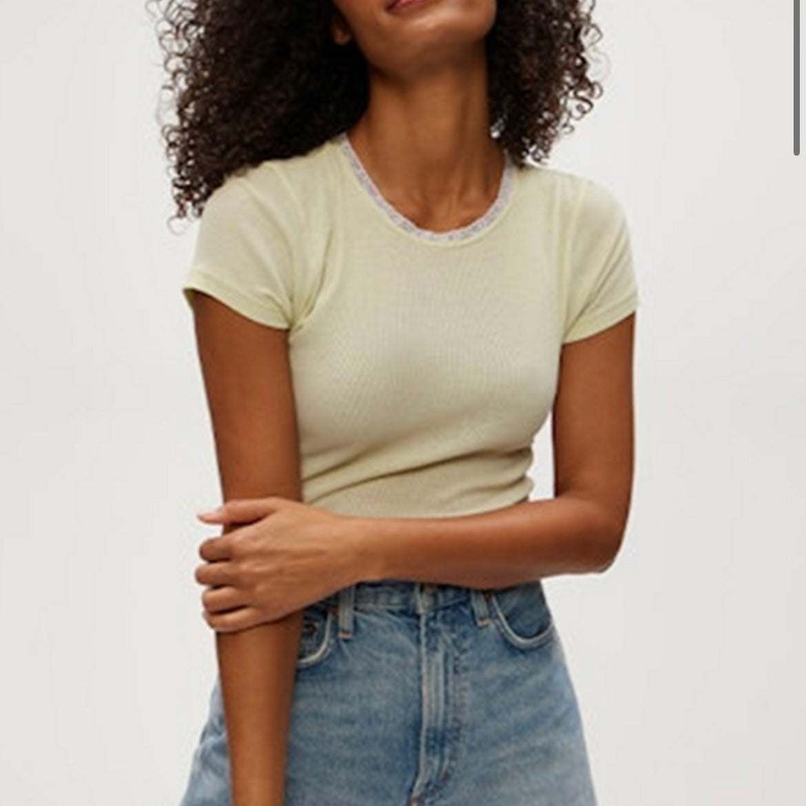 Michael Stars Lace Crew Neck Tee