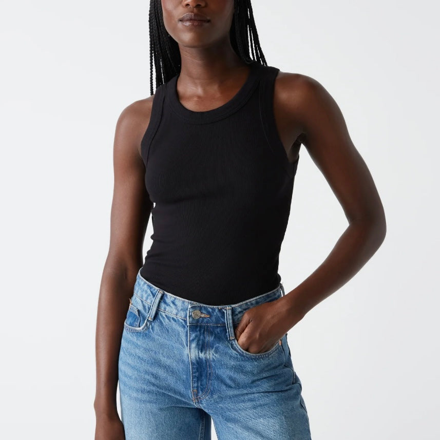 Michael Stars Wide Binding Crop Tank