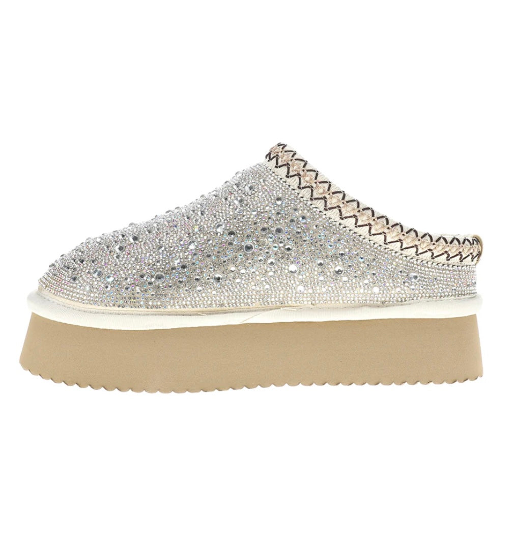 Rhinestone Platform Slippers