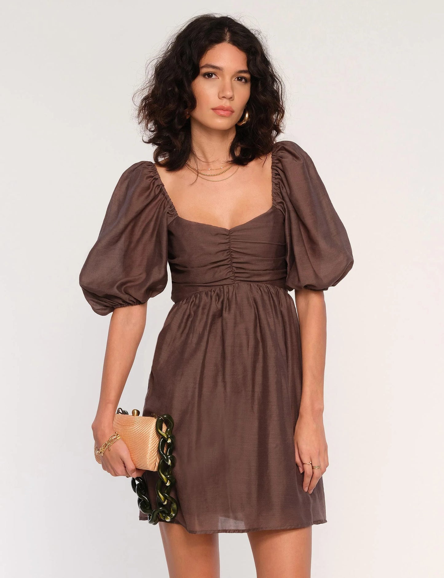 DRESS SS PUFF SLV