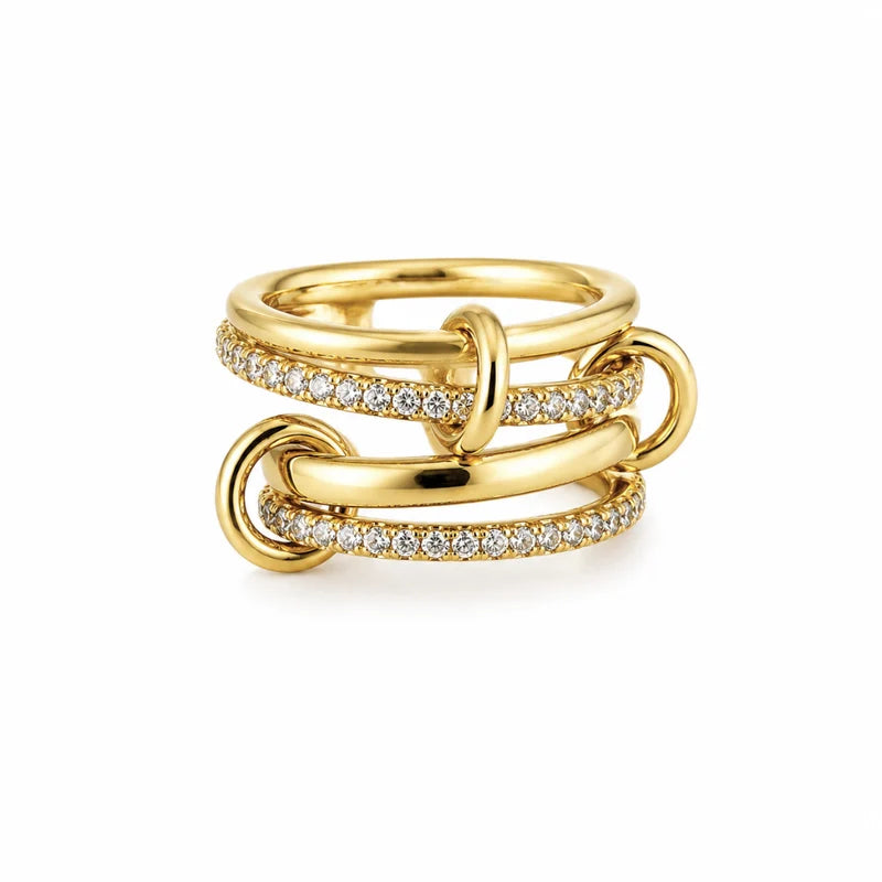SAHI MINA PAVE STACKED RING