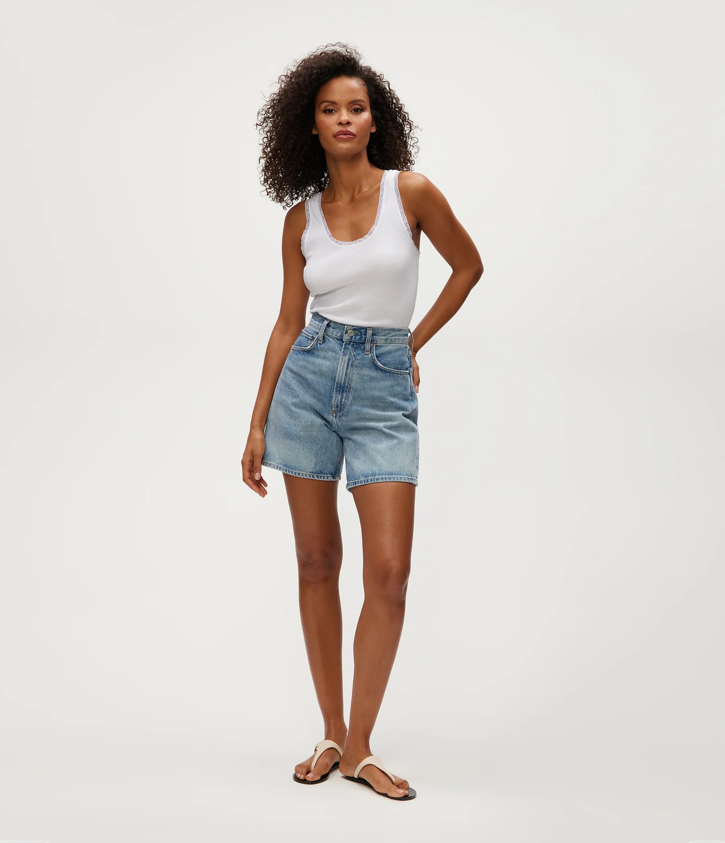 Michael Star Lace Trim Tank