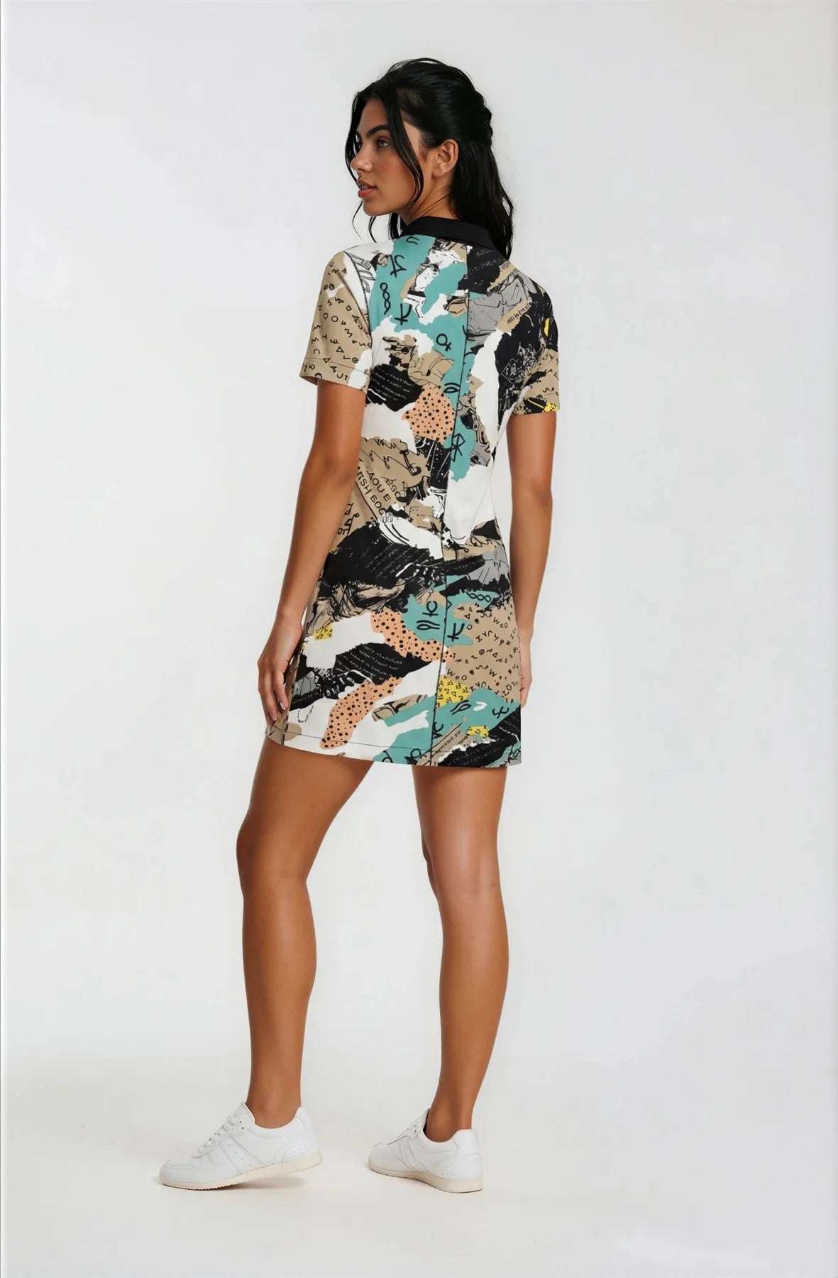 EVA D13044 PRNTD POLO DRESS