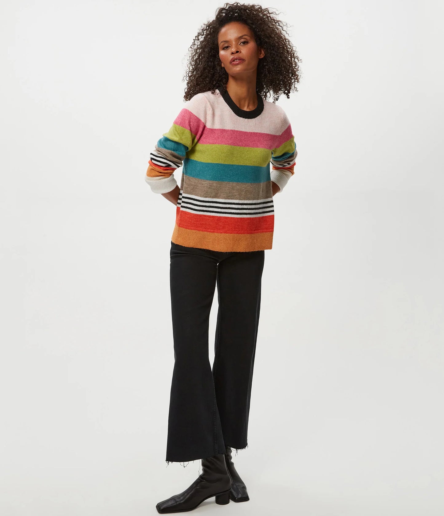 Multi Stripe Crew Swtr