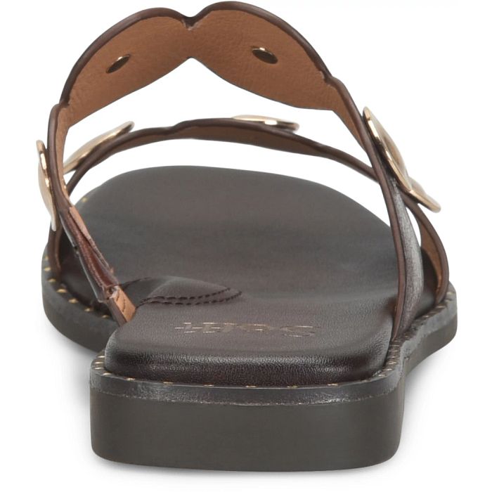 SOFT EZRA LTHR GOLD HARDWARE SANDAL