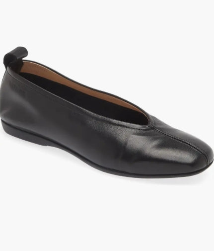 WOND LTHR BALLERINA FLAT
