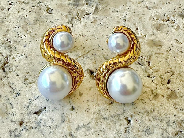 CIMMBER E508 FRENCH RIVIERA PRL EARRING