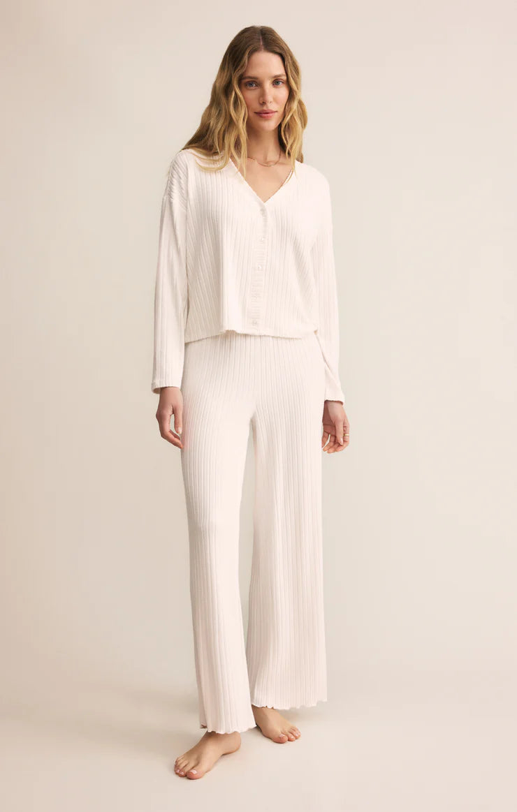 ZLP253824 SMOCK WAIST RIB PANT