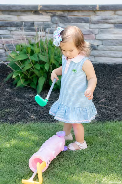 MUD 15000347 STRIP COLLAR GOLF DRESS