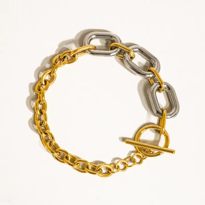 MAIQ 2TONE CHAIN BRACELET