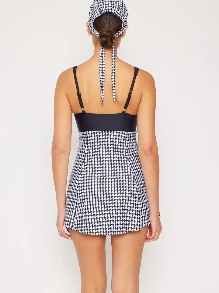 MARINA PF838 HOUNDSTOOTH DRESS SWIM