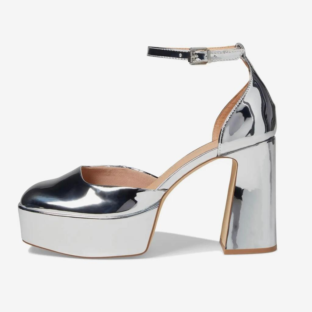 Metallic Platform Heel