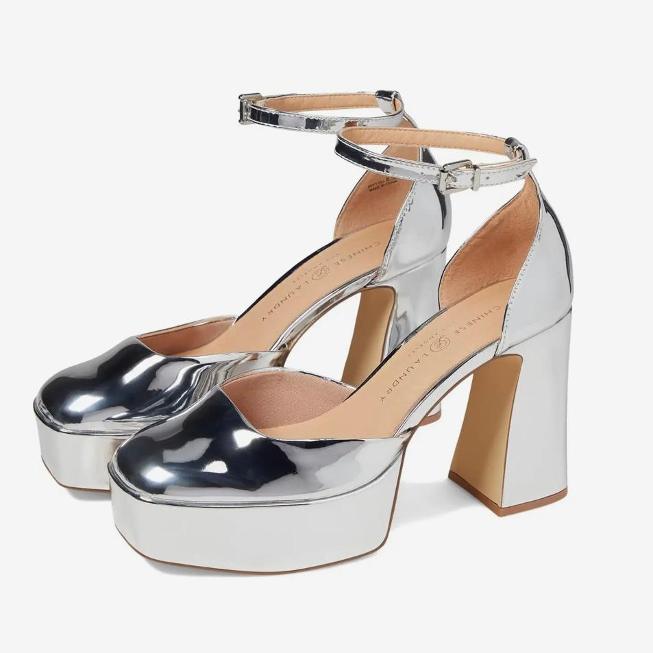 Metallic Platform Heel