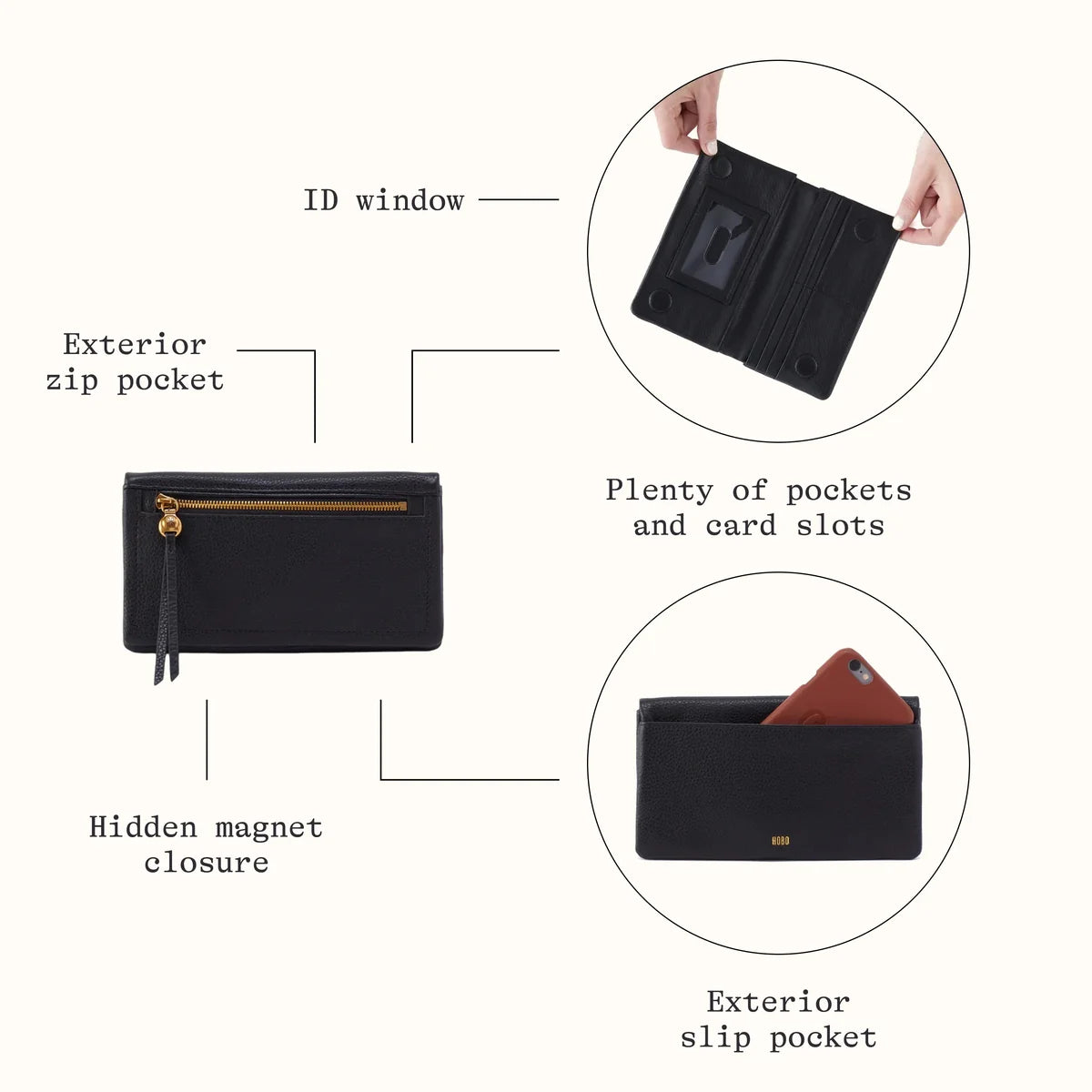 HOBO LUMEN CONTINENTAL WALLET
