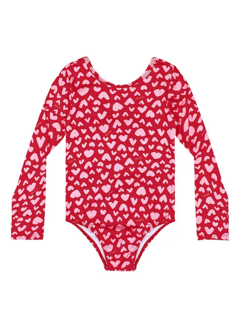 UP 34683 LS HRT SWIMSUIT