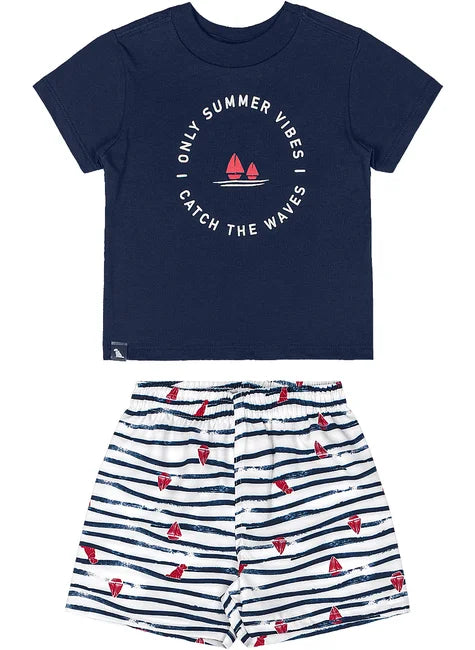UP 34696 CATCH WAVES SWIM TRUNK SET