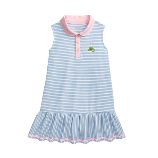MUD 15000347 STRIP COLLAR GOLF DRESS