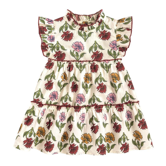 MUD 150000360 SS FLRL PEASANT DRESS