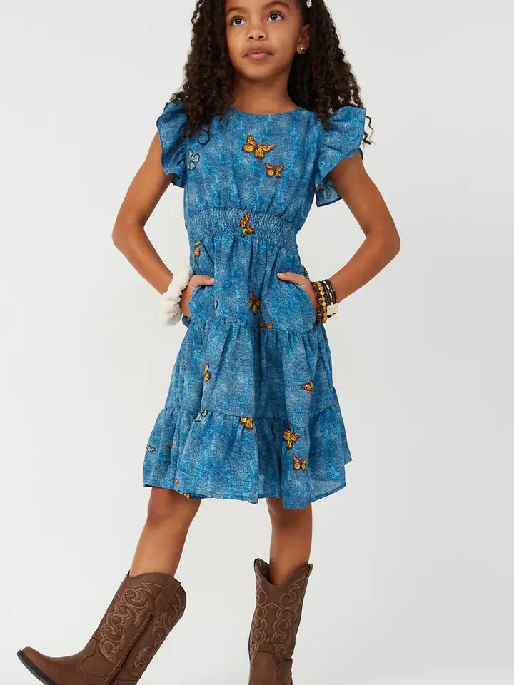 HAYDEN GS0007 BFLY SMOCK DRESS