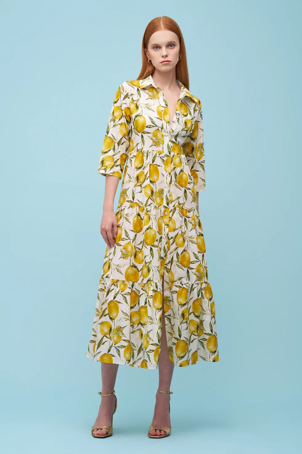 ASTRID LEMON MAXI DRESS