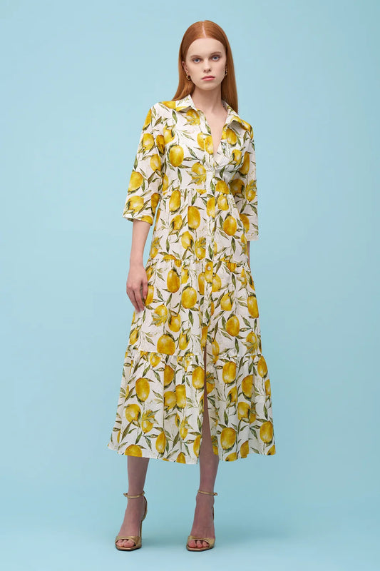 ASTRID LEMON MAXI DRESS
