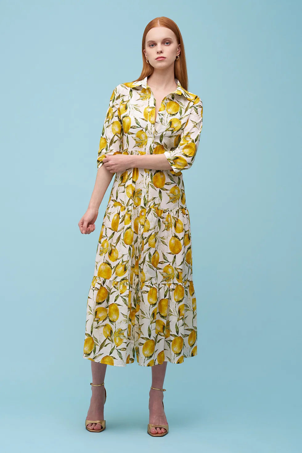 ASTRID LEMON MAXI DRESS