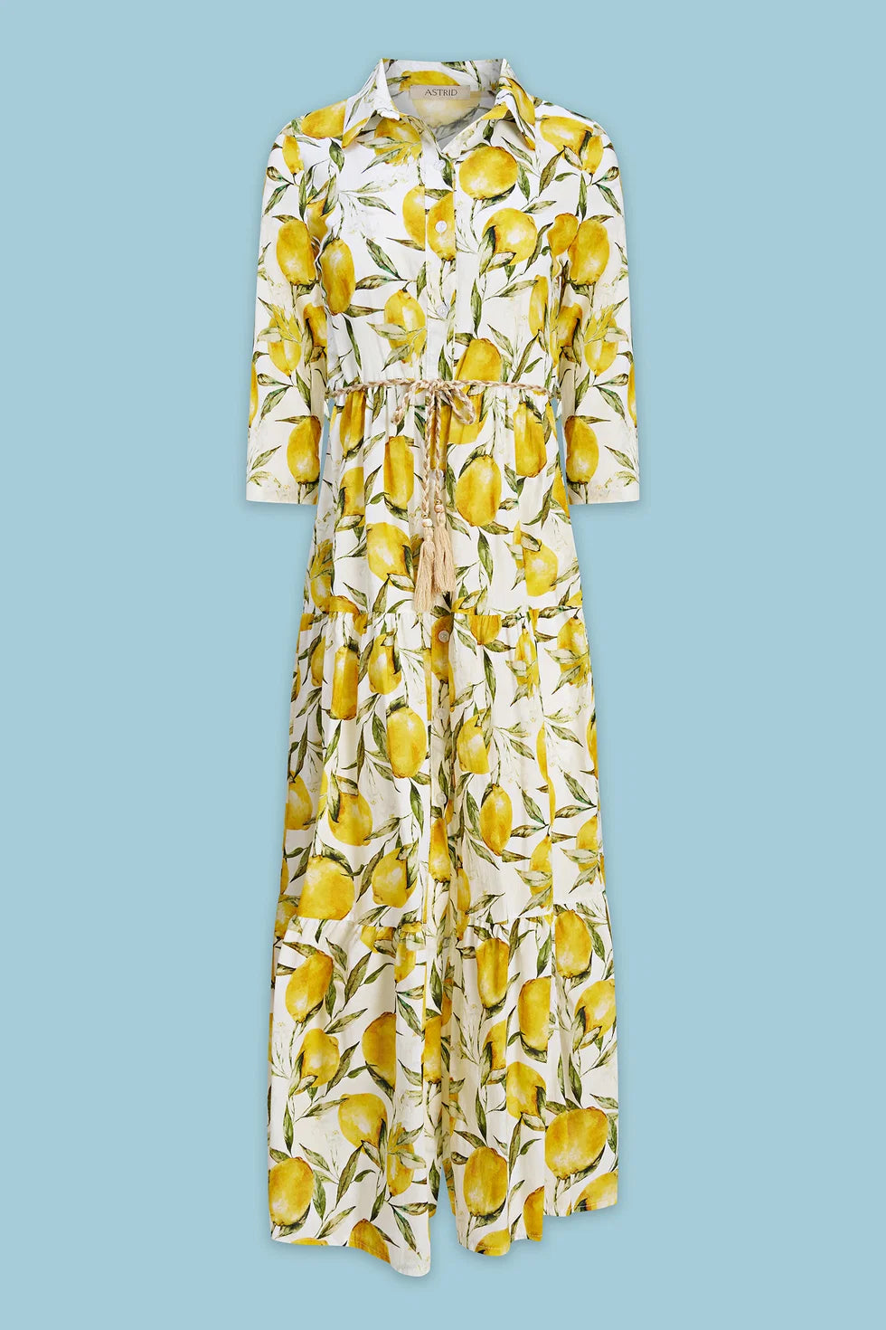 ASTRID LEMON MAXI DRESS