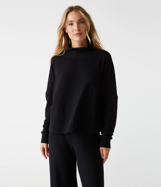 MS 2101 Mad Brush Mock Neck Top