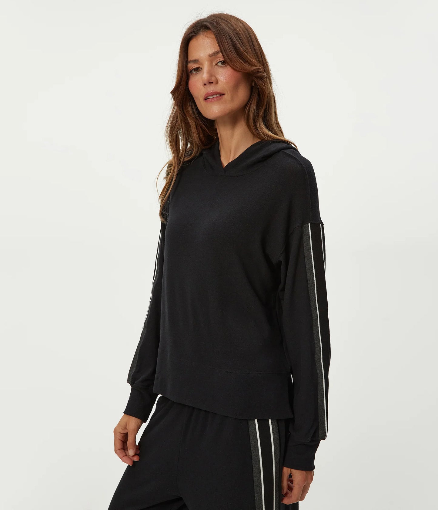 Mad Rib Track Stripe Hoodie