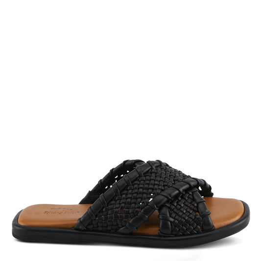 Woven Leather Slide