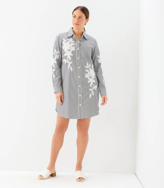 KANE 2L52901 STRIP SHIRT DRESS