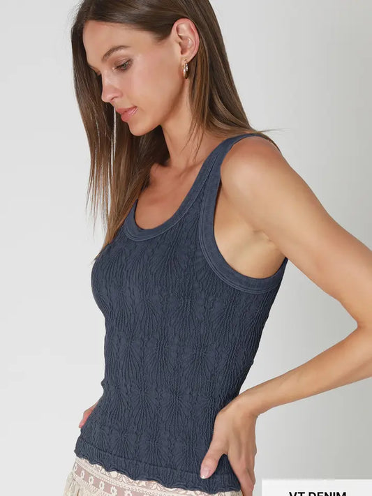NIKI NS8465 REVERSIBLE LACE TANK