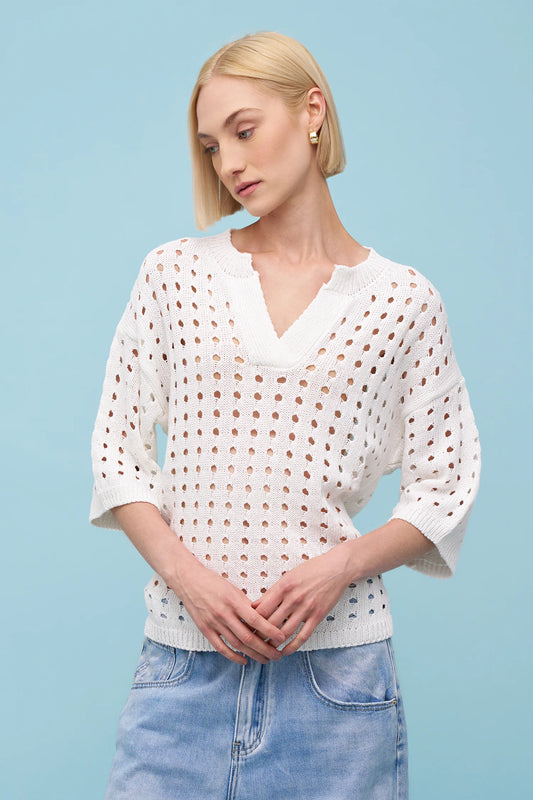 ASTRID AS0081 KNIT HOLEY VEE