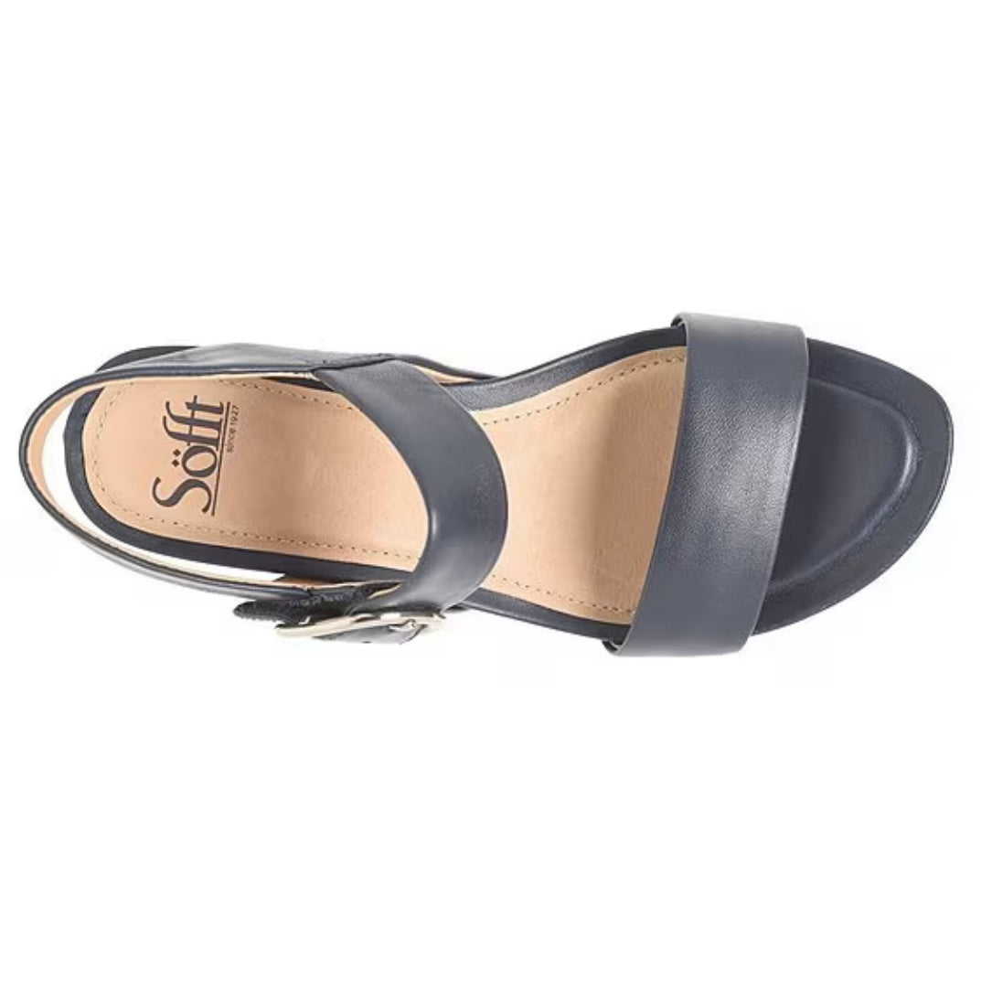 Leather Wedge Sandal Heel