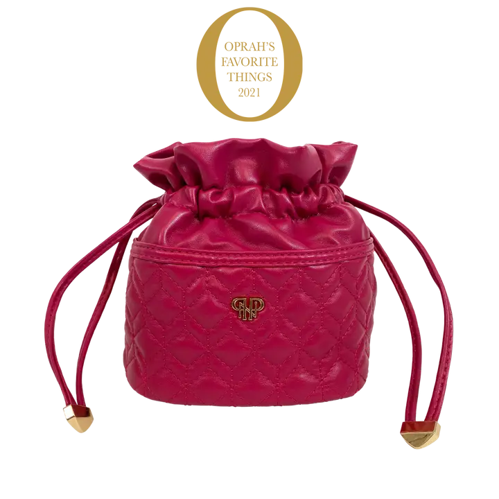 QUILTED  VELV TRAVEL JEWELRY POUCH