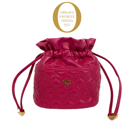 QUILTED  VELV TRAVEL JEWELRY POUCH