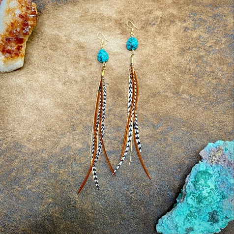 ASTALI TURQ FTHR EARRING
