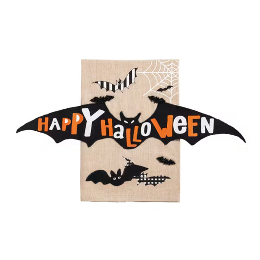 MUD 42170325 TAN HALLOWEEN TEA TOWELS