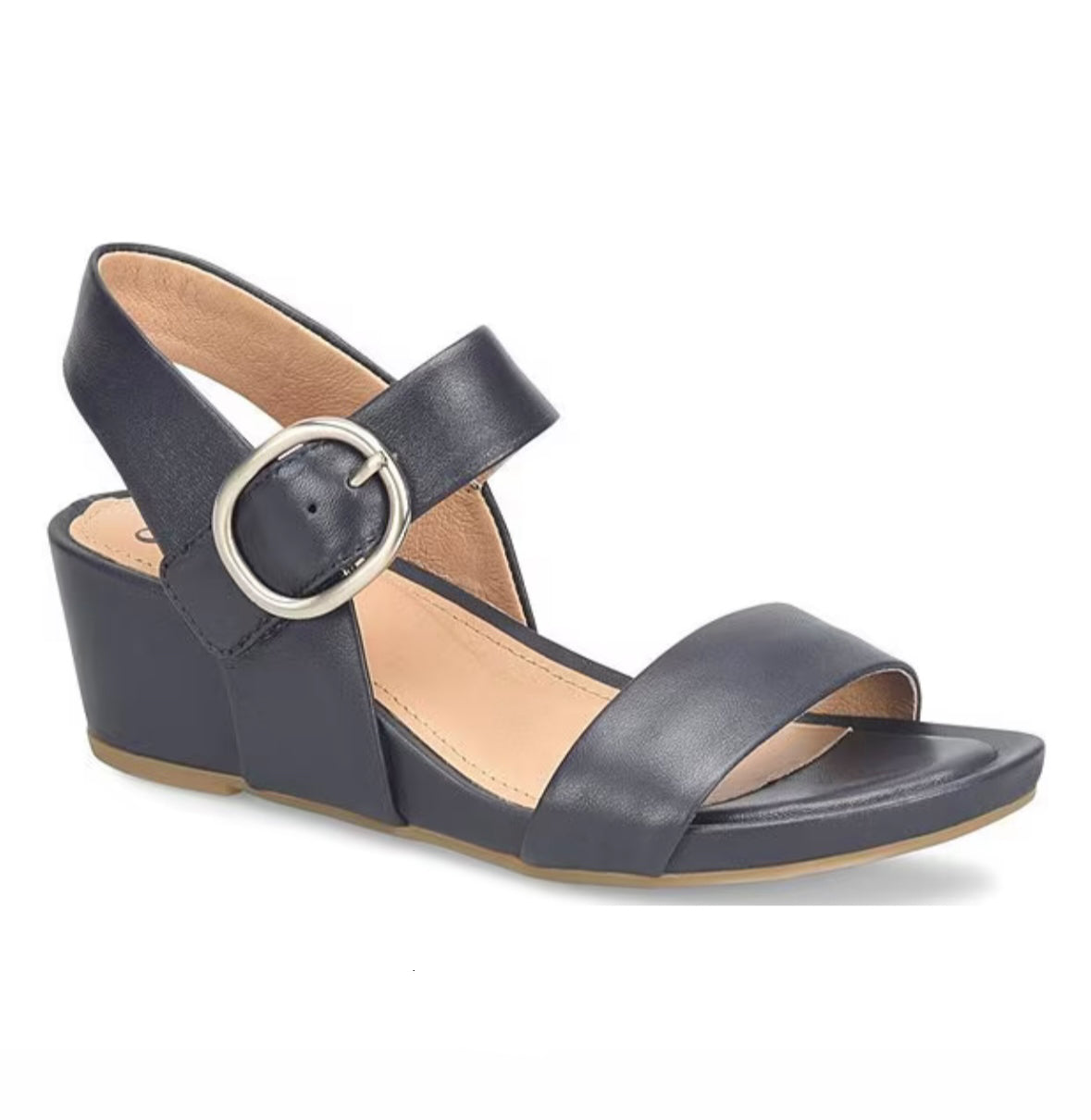Leather Wedge Sandal Heel