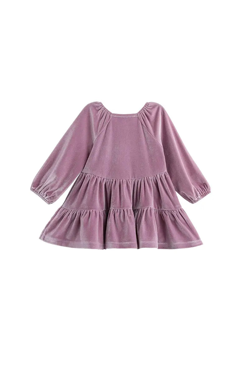 CHUMS 8187 VELV TIERED DRESS