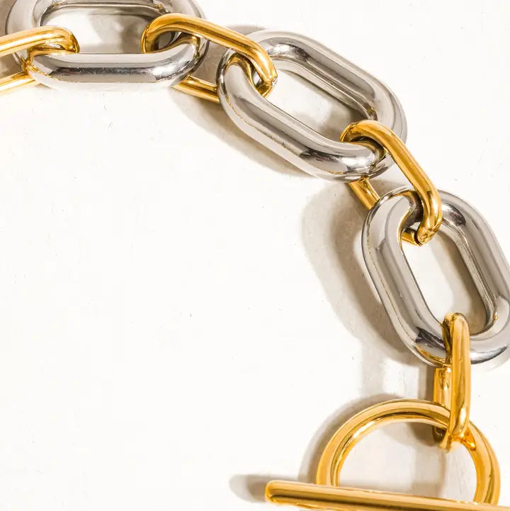 MAIQ 2TONE CHAIN BRACELET