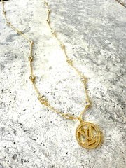 CIMBER LVN18 CZ ROUND NECKLACE