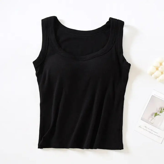 HIDDEN HYJ03436 SWEETHRT NECK BUILT IN BRA TANK